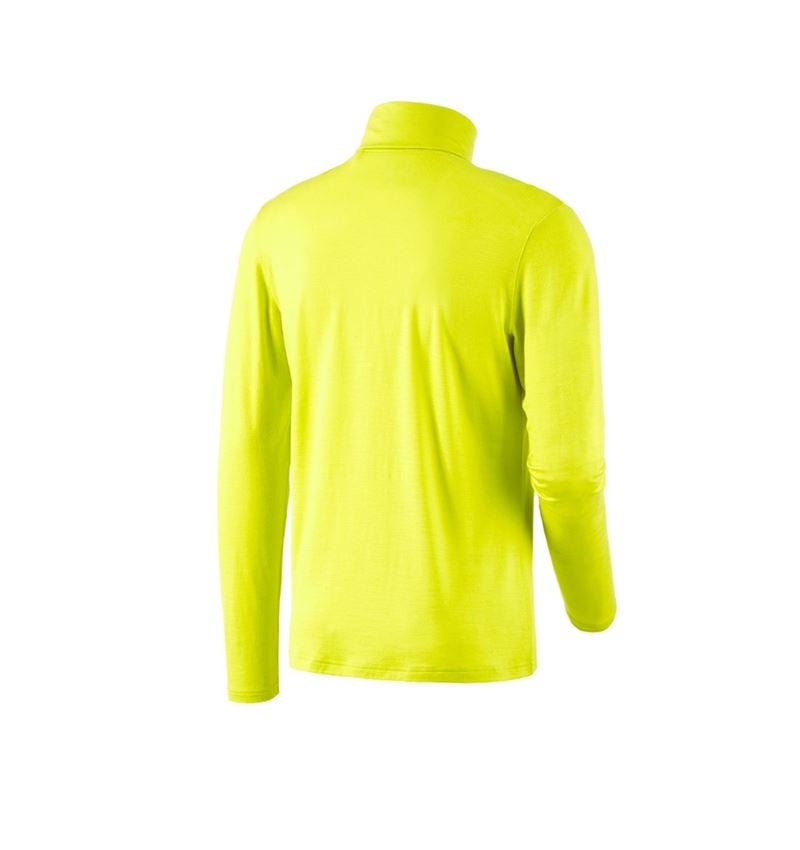 Koszulki | Pulower | Koszule: Koszulka z golfem Merino e.s.trail + żółty acid/czarny 4