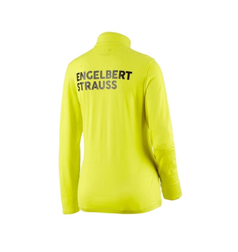 Koszulki | Pulower | Bluzki: Bluza Troyer Merino e.s.trail, damska + żółty acid/czarny 3