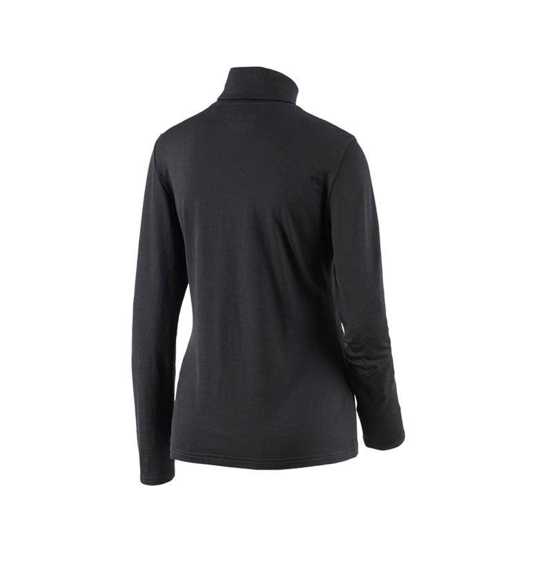 Koszulki | Pulower | Bluzki: Koszulka z golfem Merino e.s.trail, damska + czarny/żółty acid 3