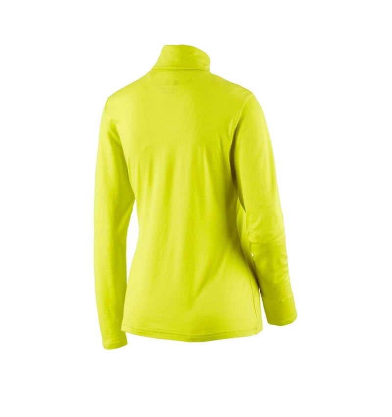 Koszulki | Pulower | Bluzki: Koszulka z golfem Merino e.s.trail, damska + żółty acid/czarny 4