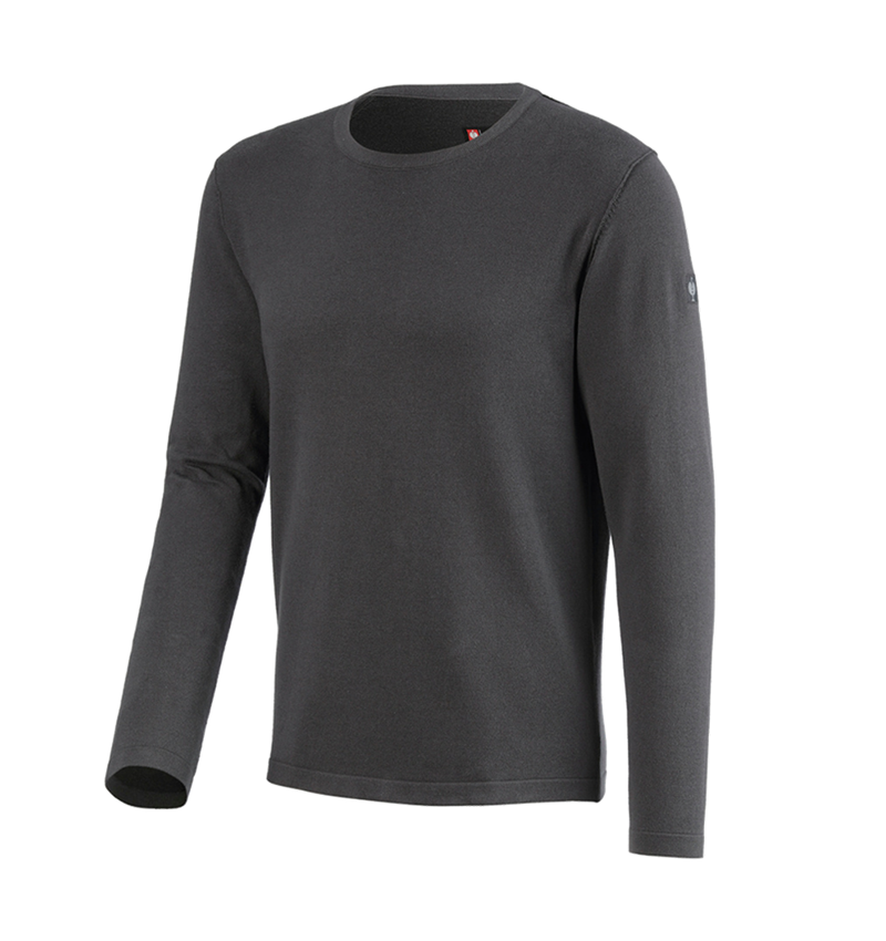 Koszulki | Pulower | Koszule: Sweter dzianinowy e.s.iconic + karbonowym szary 8