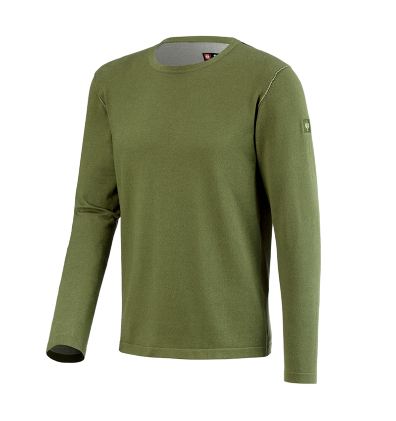 Koszulki | Pulower | Koszule: Sweter dzianinowy e.s.iconic + górska zieleń 7