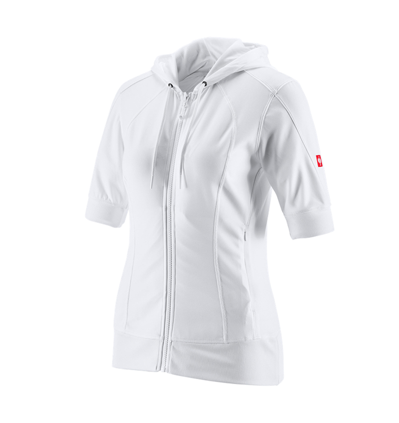 Koszulki | Pulower | Bluzki: e.s. Funkc. kurtka z kapturem stripe, ręk.3/4, da. + biały