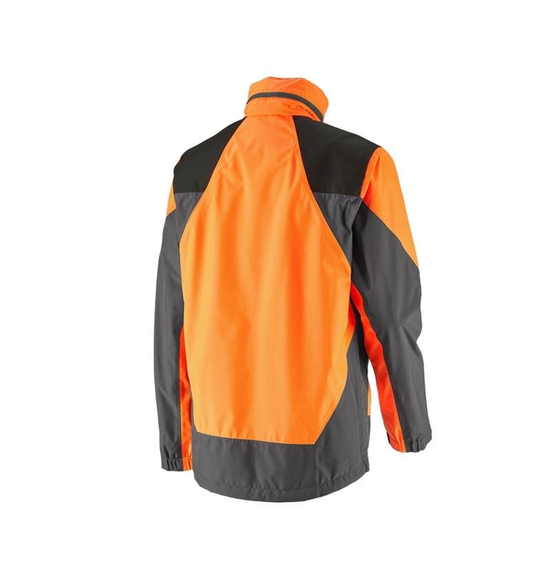 Kurtki robocze: e.s. Przeciwdeszczowa kurtka leśna + pomarańczowy ostrzegawczy/karbonowym szary 3