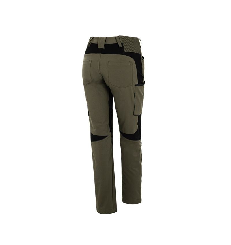 Spodnie robocze: Spodnie typu cargo e.s.vision stretch, damskie + mchowy/czarny 3