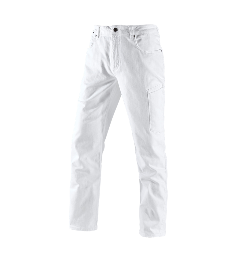Spodnie robocze: e.s. Jeansy 7-kieszeniowe + biały 2