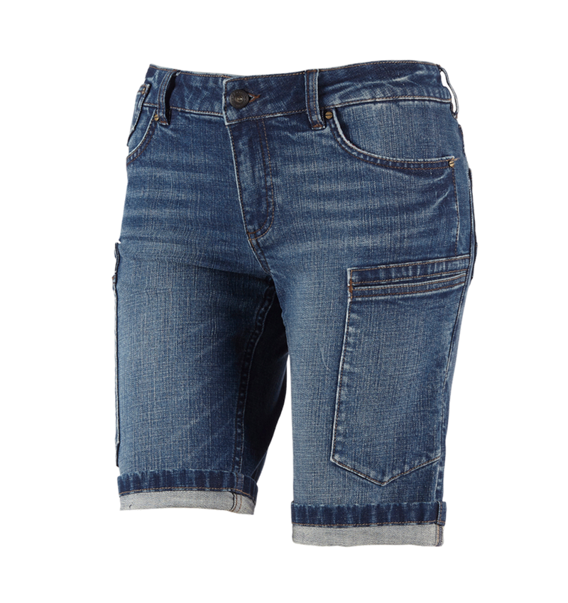 Spodnie robocze: e.s. Jeansy 7-kieszeniowe krótkie, damskie + stonewashed 2