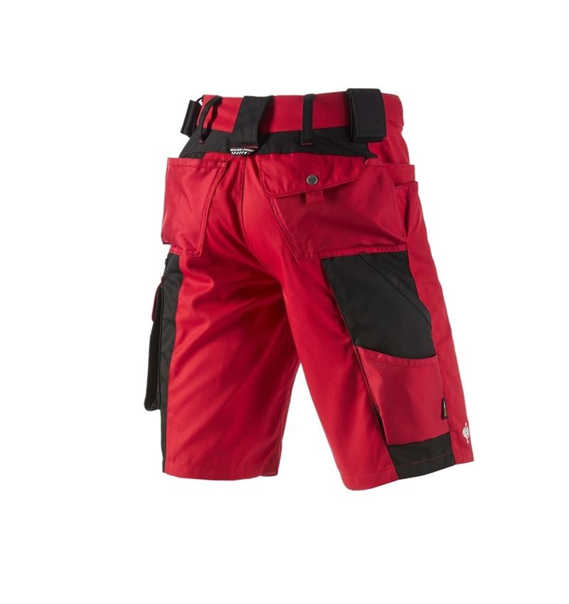 Spodnie robocze: Szorty e.s.motion + czerwony/czarny 3