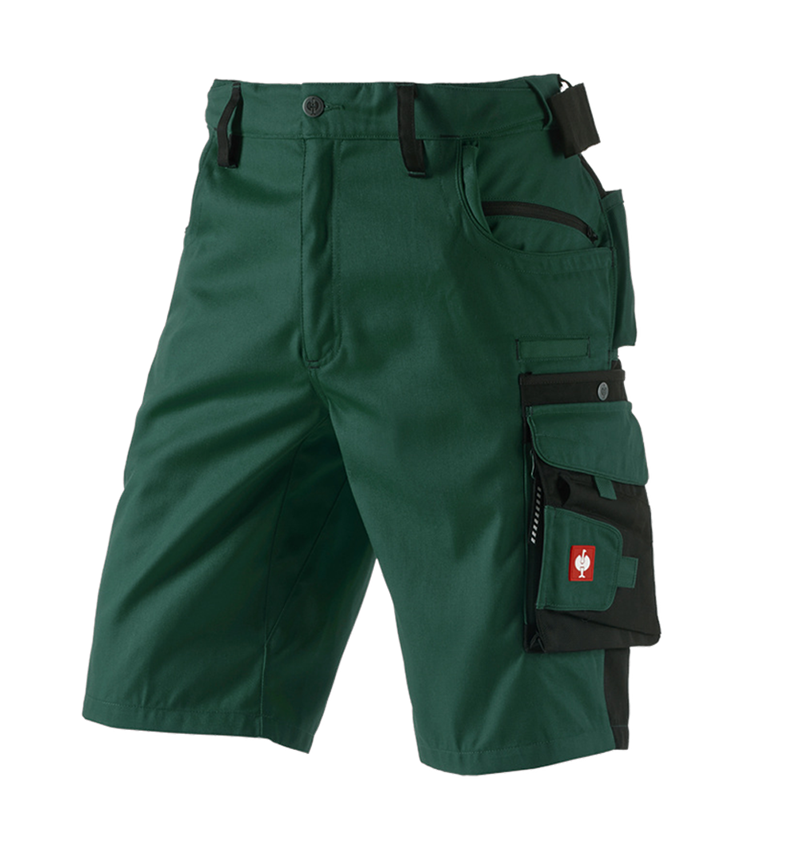 Spodnie robocze: Szorty e.s.motion + zielony/czarny 2