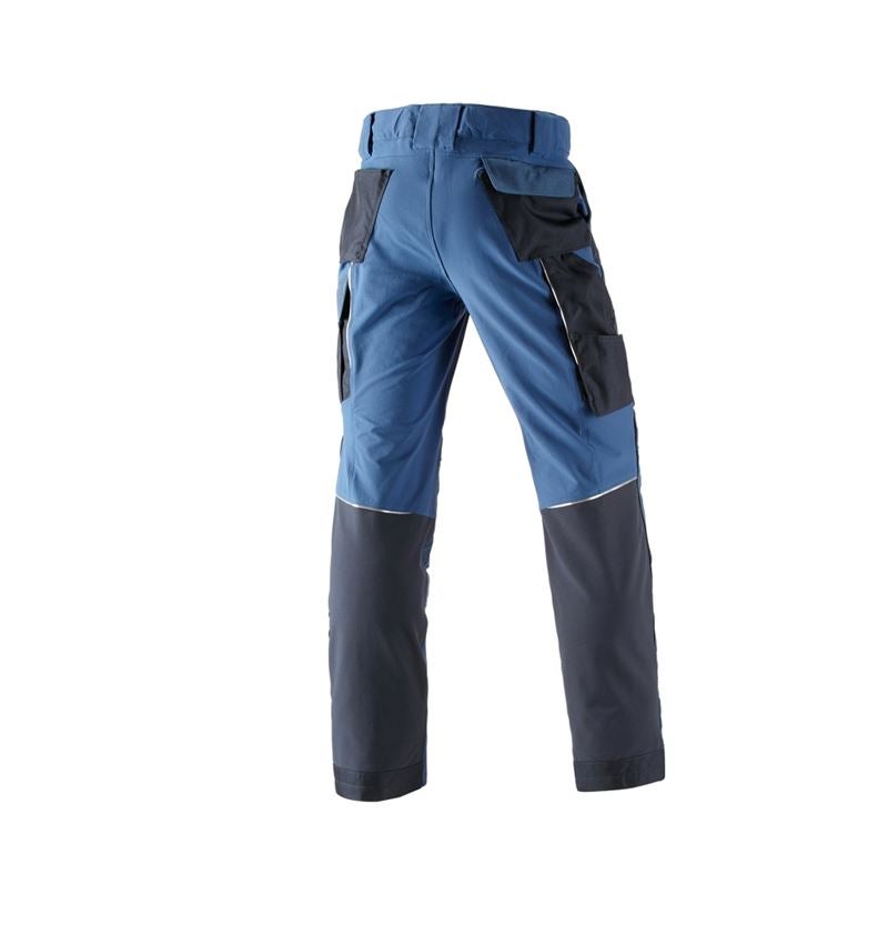Instalatorow / Hydraulik / Blacharz: Spodnie funkcyjne do pasa e.s.dynashield + kobaltowy/pacyficzny 3