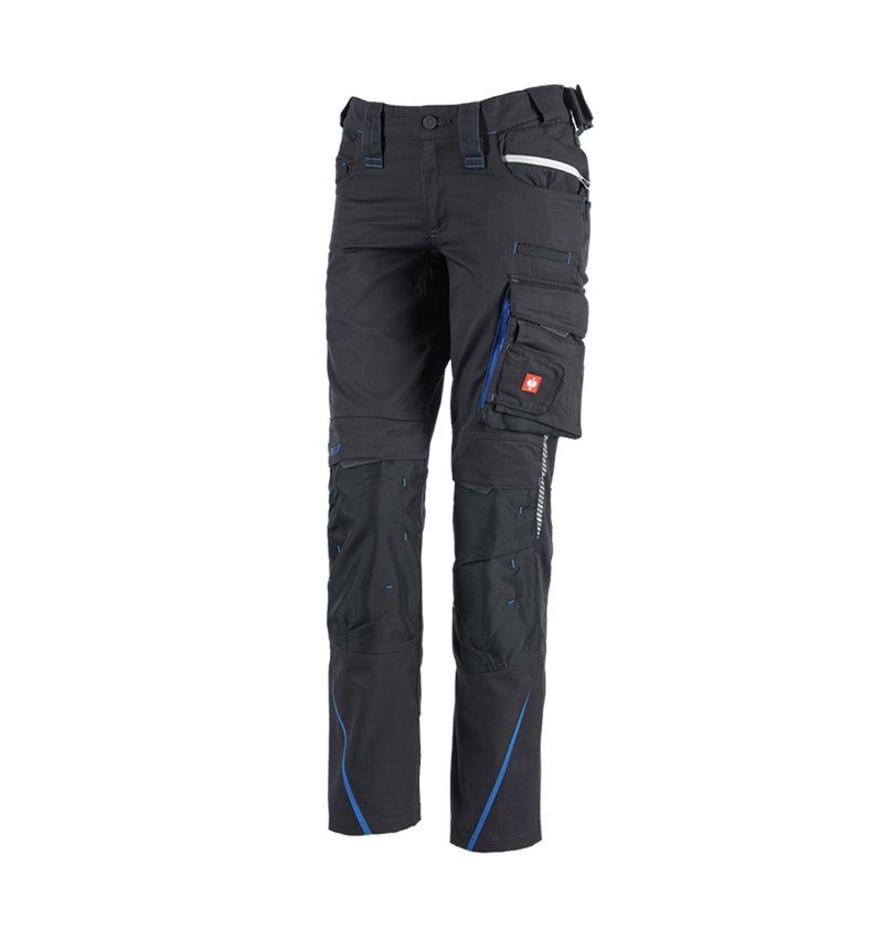 Spodnie robocze: Spodnie damskie e.s.motion 2020 zimowe + grafitowy/niebieski chagall 1