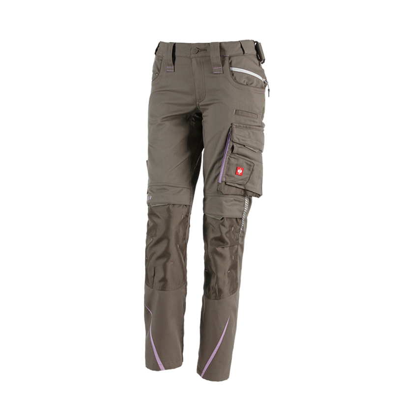 Spodnie robocze: Spodnie damskie e.s.motion 2020 zimowe + kamienny/lawendowy 2