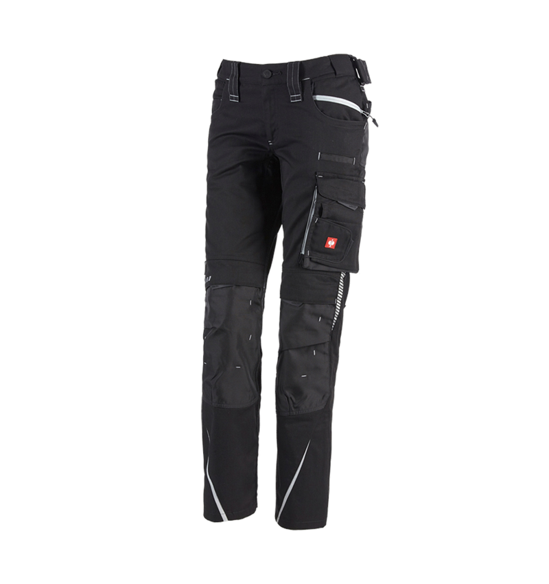 Spodnie robocze: Spodnie damskie e.s.motion 2020 zimowe + czarny/platynowy 2