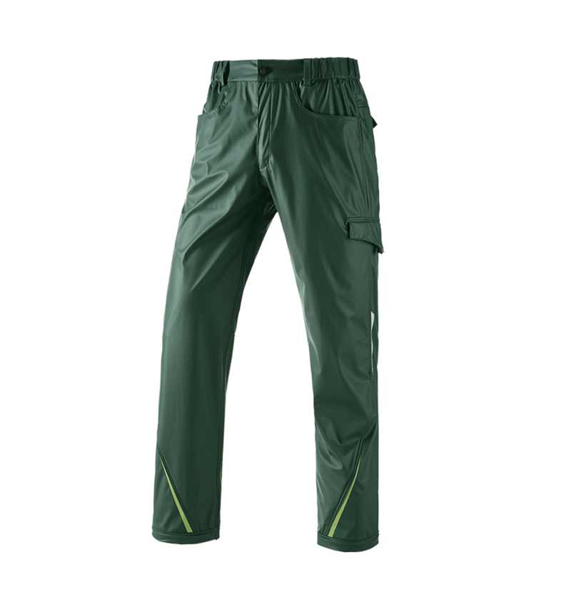 Spodnie robocze: Spodnie p.deszcz.do pasa e.s.motion 2020 superflex + zielony/zielony morski 2