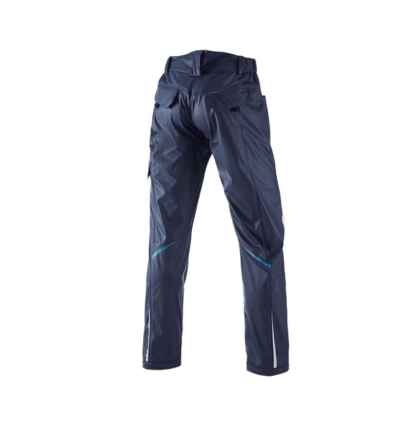 Spodnie robocze: Spodnie p.deszcz.do pasa e.s.motion 2020 superflex + granatowy/atol 3