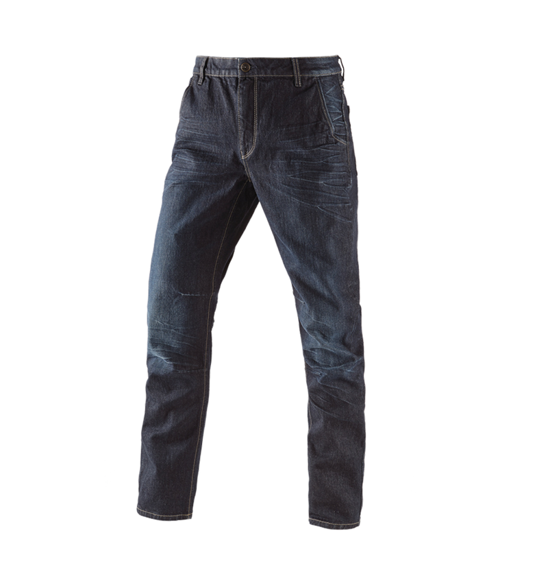 Spodnie robocze: e.s. Jeansy 5-kieszeniowe POWERdenim + darkwashed 1