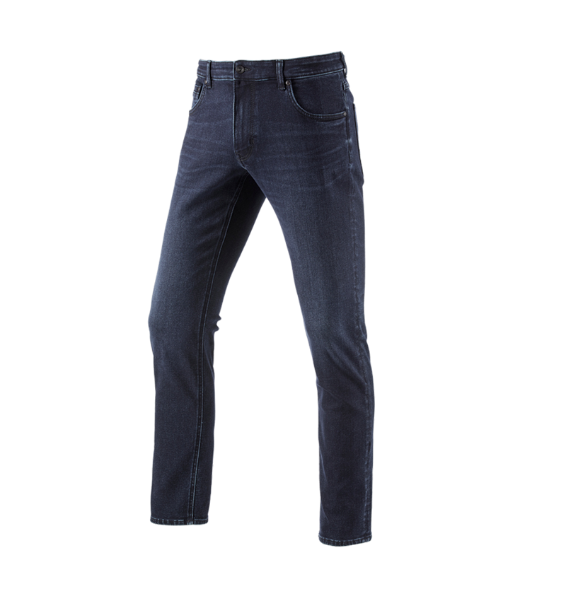 Spodnie robocze: e.s. Zimowe jeansy 5-kieszeniowe stretch + darkwashed 1