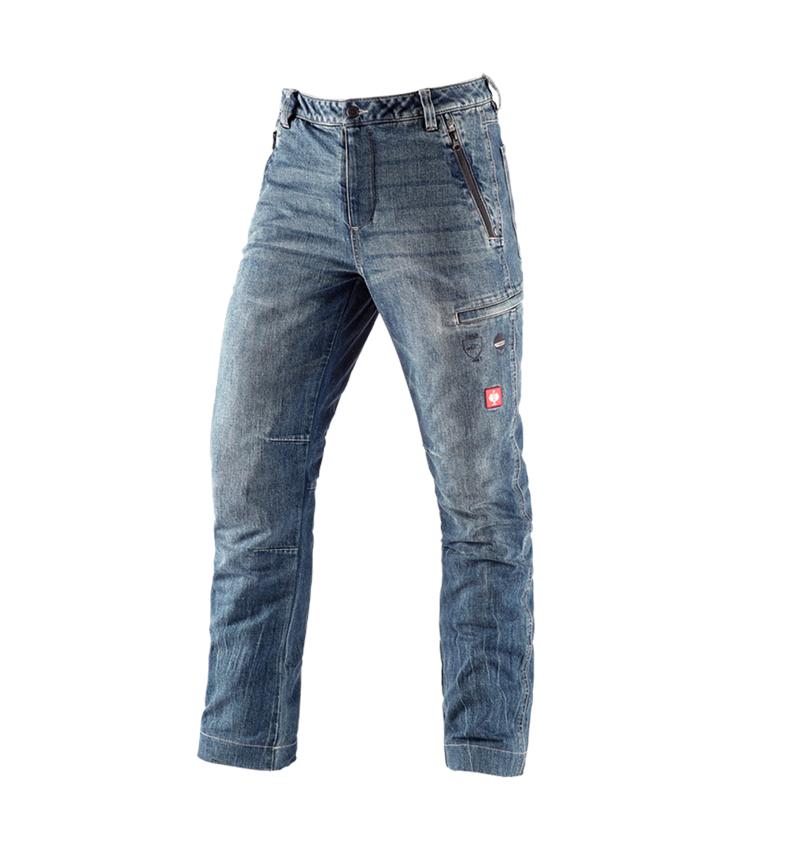 Spodnie robocze: e.s. Jeansy antyprzecięciowe dla pilarzy + stonewashed 2