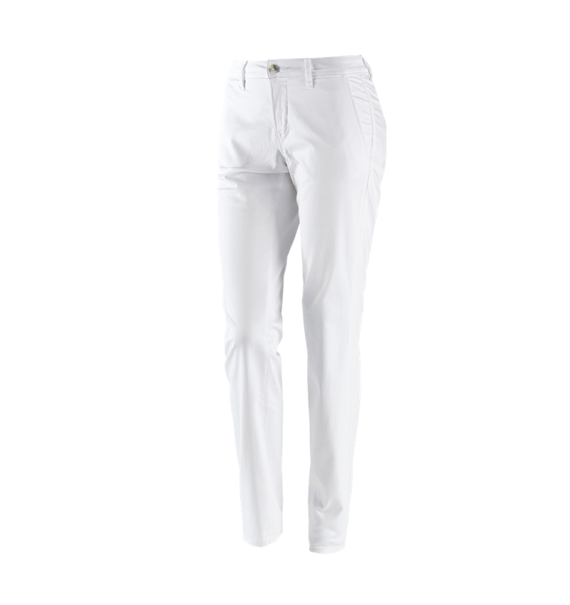 Spodnie robocze: 5-kieszeniowe spodnie robocze typu chino e.s.,dam. + biały 2
