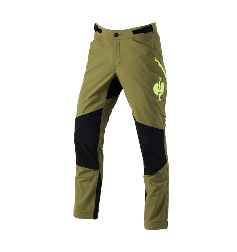 Spodnie robocze: Spodnie funkcyjne e.s.trail + zielony jałowcowy/zielony limonkowy 2
