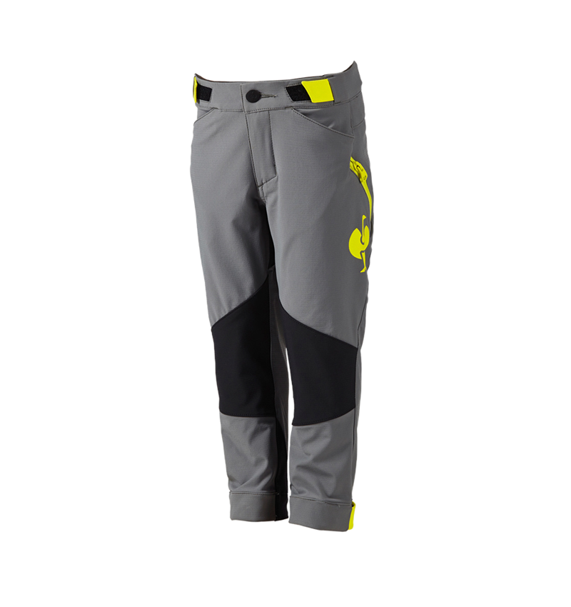 Spodnie: Spodnie funkcyjne e.s.trail, dziecięce + szary bazaltowy/żółty acid 3