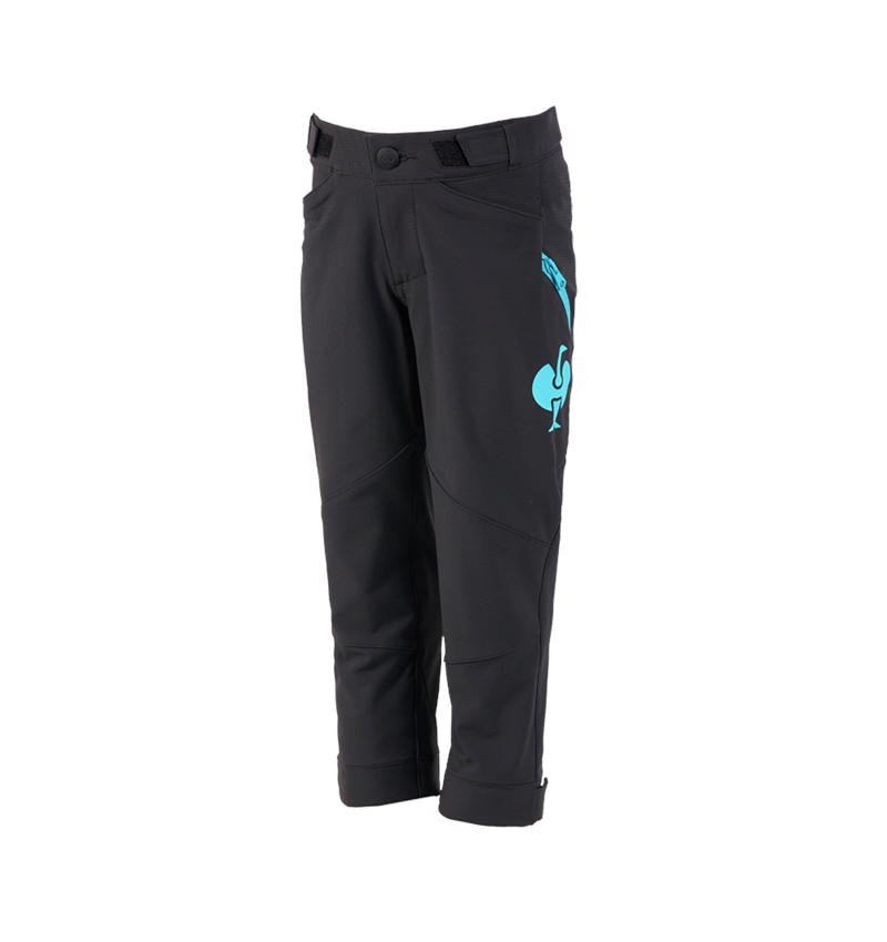 Spodnie: Spodnie funkcyjne e.s.trail, dziecięce + czarny/lapisowy turkus 2
