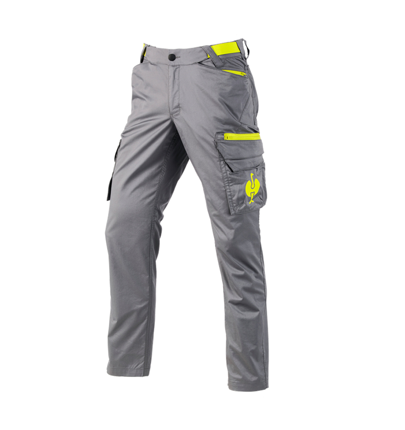 Spodnie robocze: Spodnie typu cargo e.s.trail + szary bazaltowy/żółty acid 2