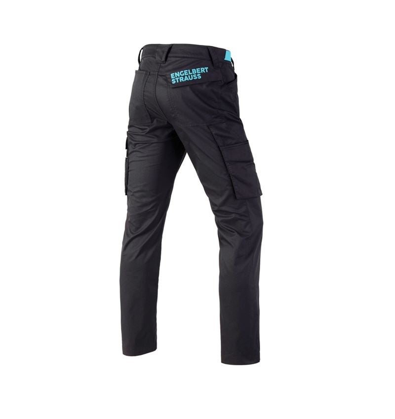 Spodnie robocze: Spodnie typu cargo e.s.trail + czarny/lapisowy turkus 3