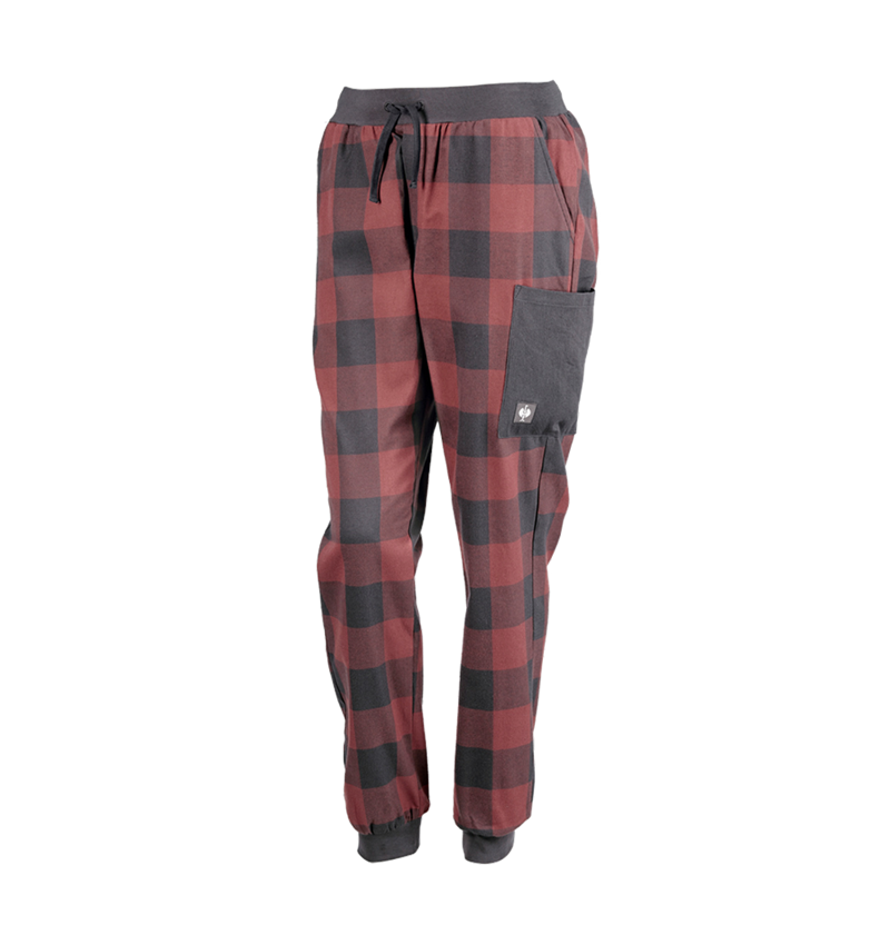 Akcesoria: e.s. Spodnie piżamowe, damski + czerwony tlenkowy/karbonowym szary 5