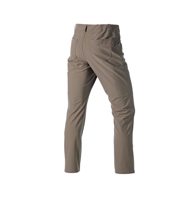 Odzież: 5-kieszeniowe spodnie robo. chino e.s.work&travel + brązowy umbra 5