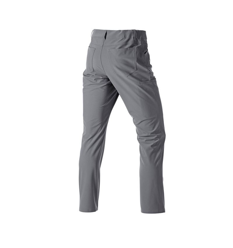Spodnie robocze: 5-kieszeniowe spodnie robo. chino e.s.work&travel + szary bazaltowy 4