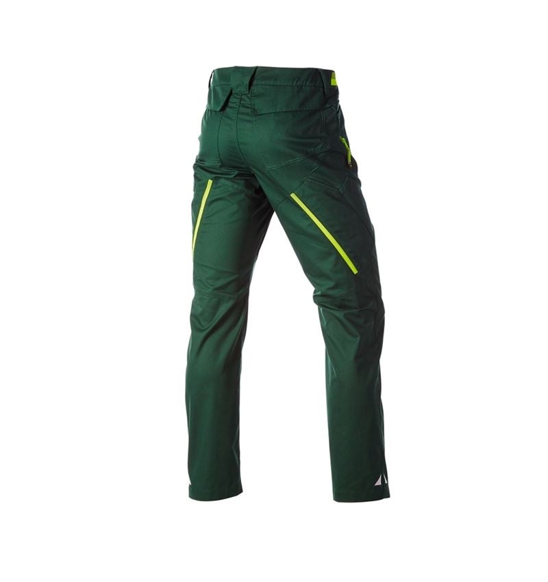 Spodnie robocze: Spodnie wielokieszeniowe e.s.ambition + zielony/żółty ostrzegawczy 6