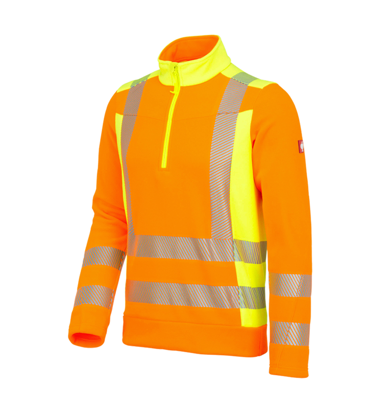 Koszulki | Pulower | Koszule: Bluza polarowa Troyer ostrzegawcza e.s.motion 2020 + pomarańczowy ostrzegawczy/żółty ostrzegawczy 1