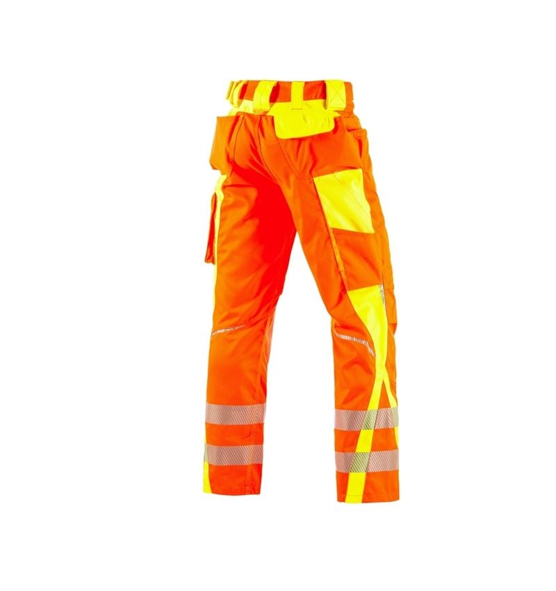 Spodnie robocze: Spodnie do pasa ostrzegawcze e.s.motion 2020 + pomarańczowy ostrzegawczy/żółty ostrzegawczy 3