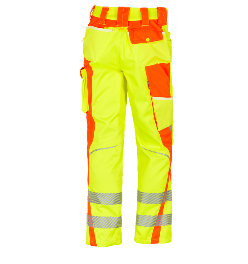 Spodnie robocze: Spodnie do pasa ostrzeg. e.s.motion 2020 zimowe + żółty ostrzegawczy/pomarańczowy ostrzegawczy 3
