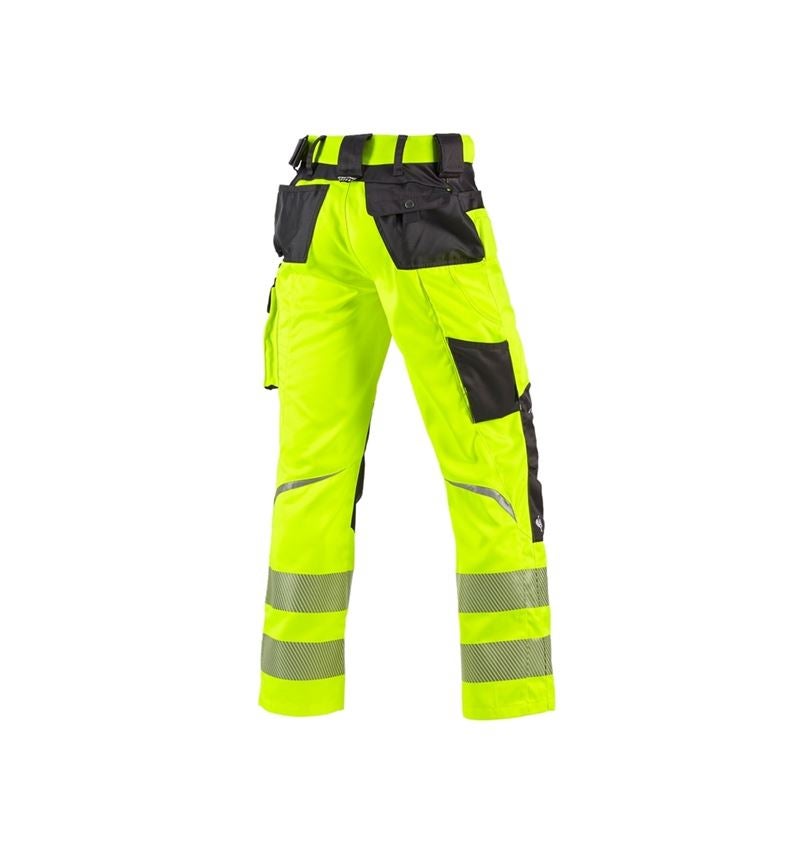 Spodnie robocze: Spodnie do pasa ostrzegawcze e.s.motion + żółty ostrzegawczy/antracytowy 2
