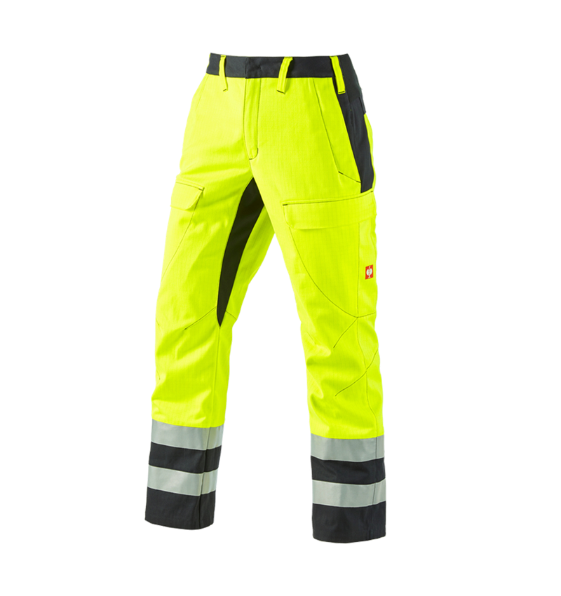 Spodnie robocze: e.s. Spodnie do pasa multinorm high-vis + żółty ostrzegawczy/czarny 2