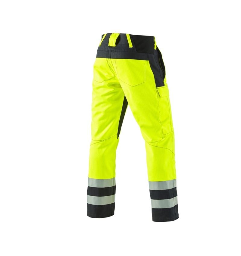 Spodnie robocze: e.s. Spodnie do pasa multinorm high-vis + żółty ostrzegawczy/czarny 3