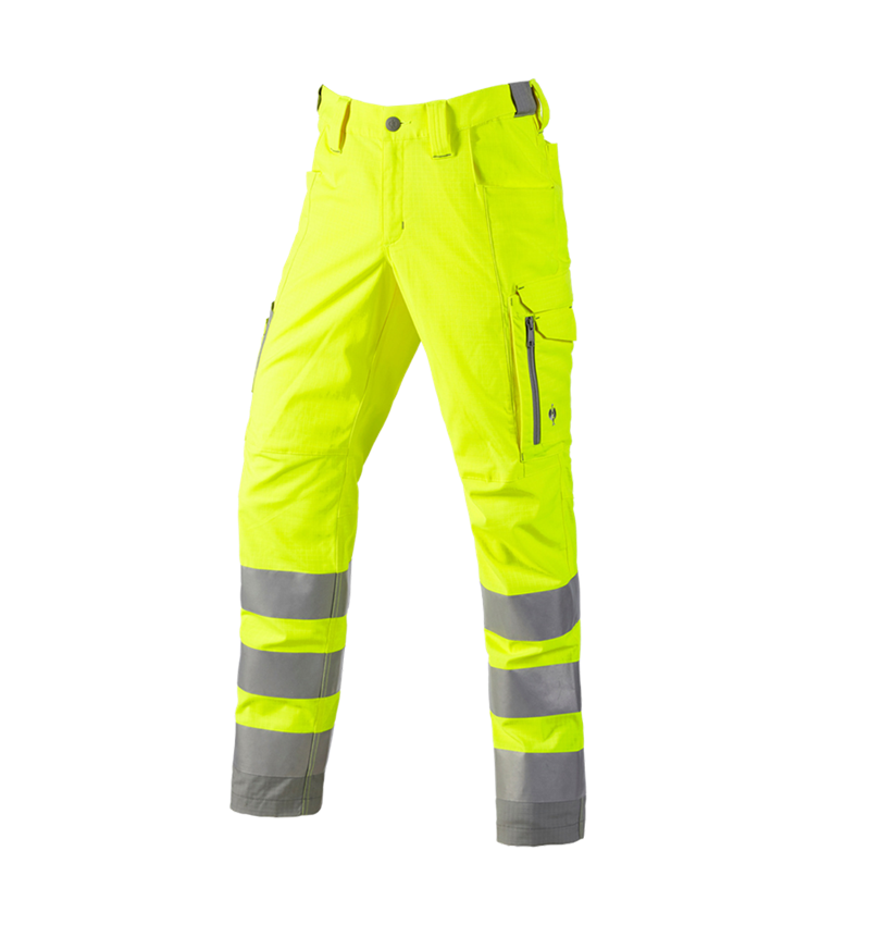 Spodnie robocze: Spodnie cargo ostrzegawcze e.s.concrete + żółty ostrzegawczy/perłowoszary 2