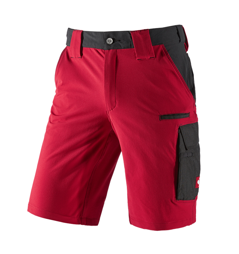 Spodnie robocze: Szorty funkcyjne e.s.dynashield + ognistoczerwony/czarny 2