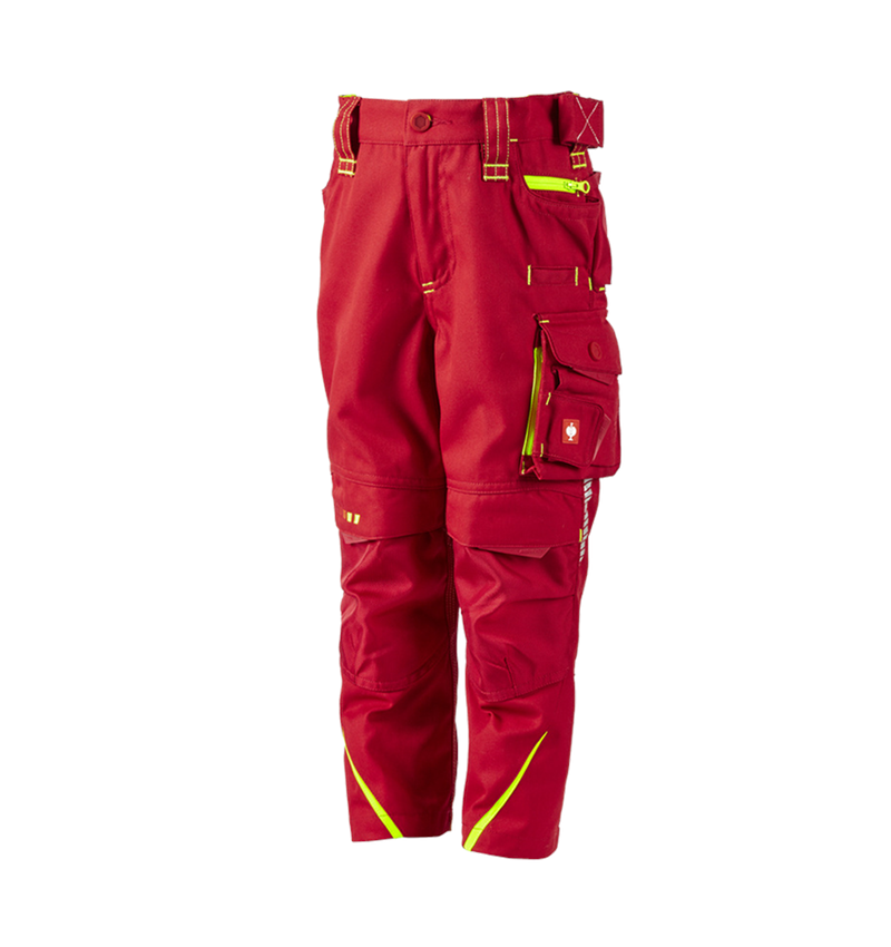 Spodnie: Spodnie do pasa e.s.motion 2020, dziecięce + ognistoczerwony/żółty ostrzegawczy 1
