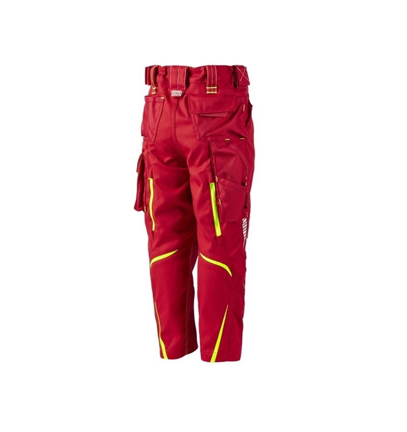 Spodnie: Spodnie do pasa e.s.motion 2020, dziecięce + ognistoczerwony/żółty ostrzegawczy 2