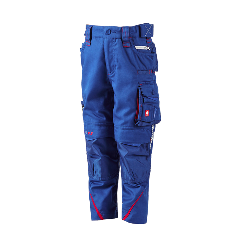 Spodnie: Spodnie do pasa e.s.motion 2020, dziecięce + chabrowy/ognistoczerwony 2
