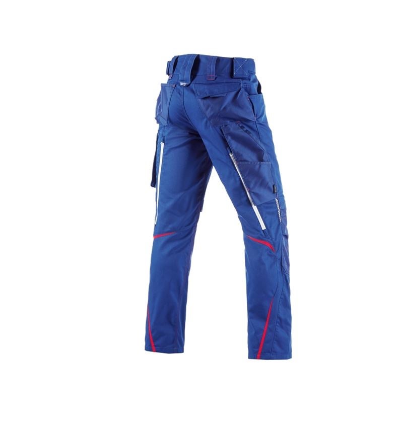 Spodnie robocze: Spodnie do pasa e.s.motion 2020 + chabrowy/ognistoczerwony 3