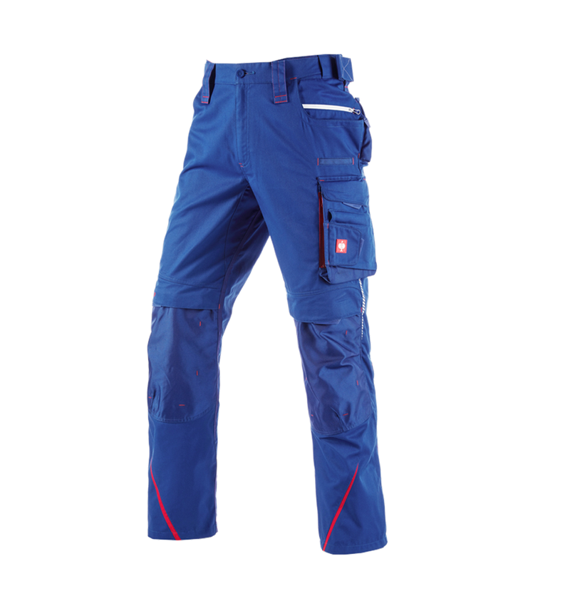 Spodnie robocze: Spodnie do pasa e.s.motion 2020 + chabrowy/ognistoczerwony 2