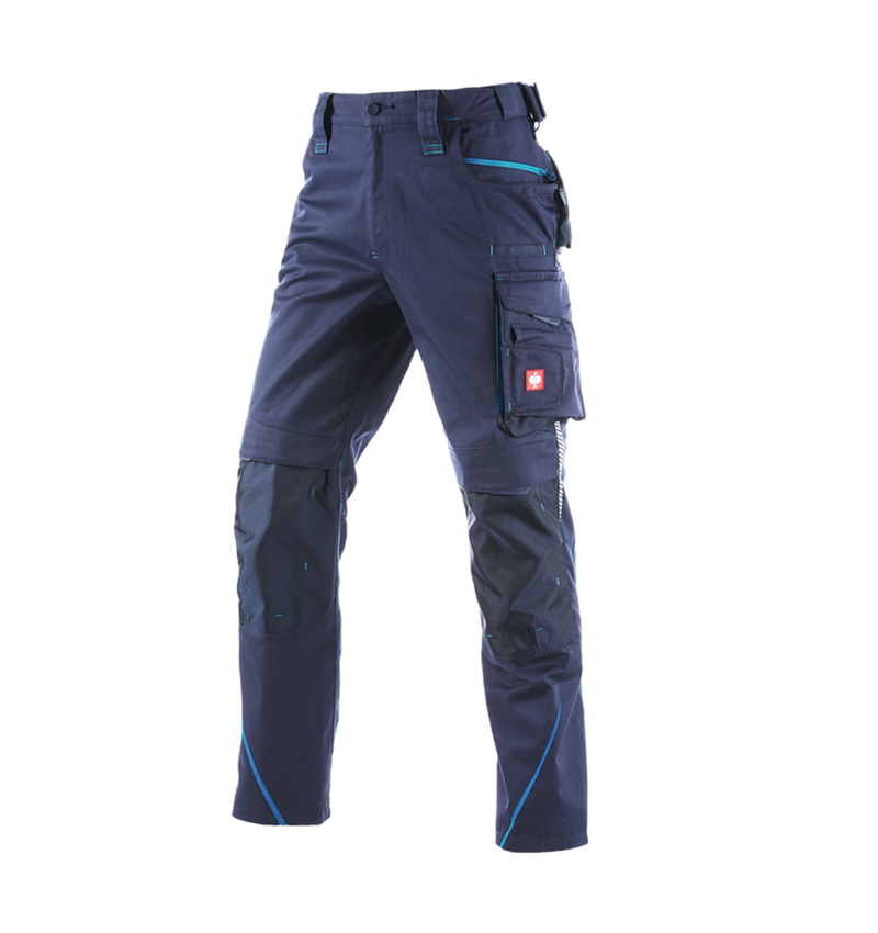 Spodnie robocze: Spodnie do pasa e.s.motion 2020 zimowe, męskie + granatowy/atol 2