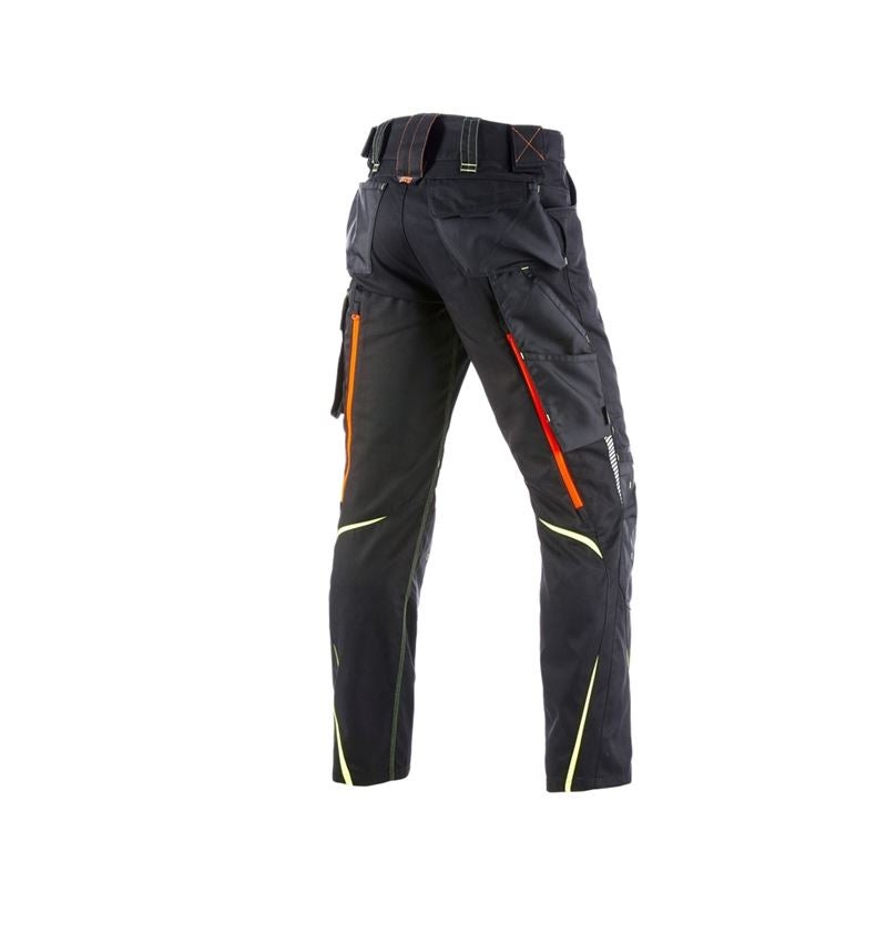 Spodnie robocze: Spodnie do pasa e.s.motion 2020 zimowe, męskie + czarny/żółty ostrzegawczy/pomarańczowy ostrzegawczy 3