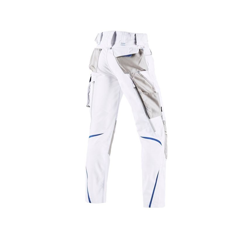 Spodnie robocze: Spodnie do pasa e.s.motion 2020 zimowe, męskie + biały/niebieski chagall 4