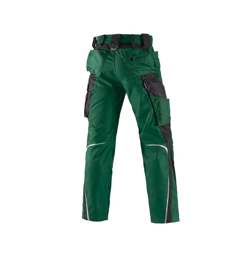 Spodnie robocze: Spodnie do pasa e.s.motion zimowe + zielony/czarny 3