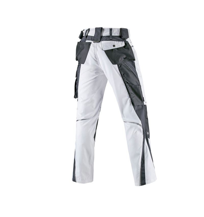 Instalatorow / Hydraulik / Blacharz: Spodnie do pasa e.s.motion zimowe + biały/szary 3